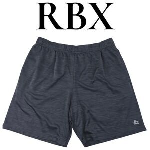 RBX Performance Shorts Mens Large Gray Polyester Athletic X-Dri Gym Training New